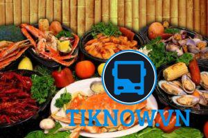 Mâm đồ ăn phong phú từ hải sản